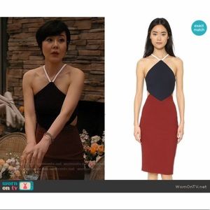 Elizabeth and James Black and Red Midi Dress